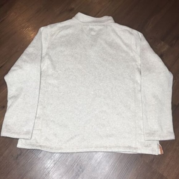 Mens Woolrich Button Pocket Quarter Snap Beige Pullover Fleece Size Extra Large - Picture 7 of 7